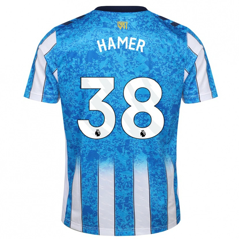 Danxen Criança Camisola Gustavo Hamer #38 Branco Azul Laranja Principal 2026/27 Camisa
