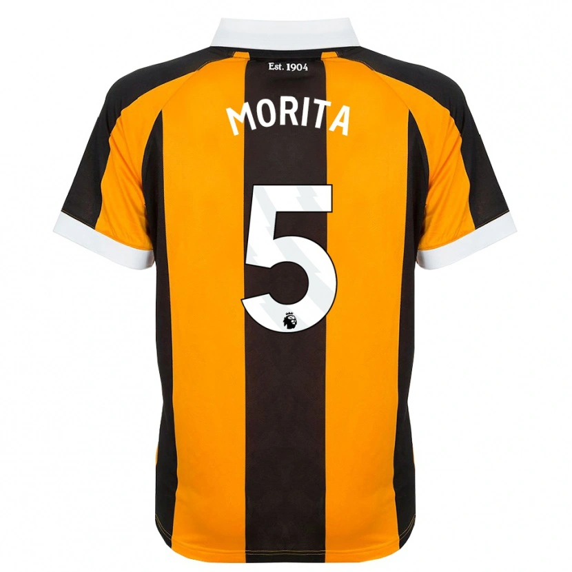 Danxen Criança Camisola Hidemasa Morita #5 Laranja Preto Branco Principal 2026/27 Camisa