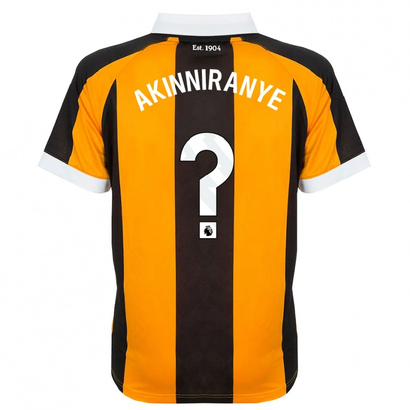 Danxen Criança Camisola George Akinniranye #0 Laranja Preto Branco Principal 2026/27 Camisa