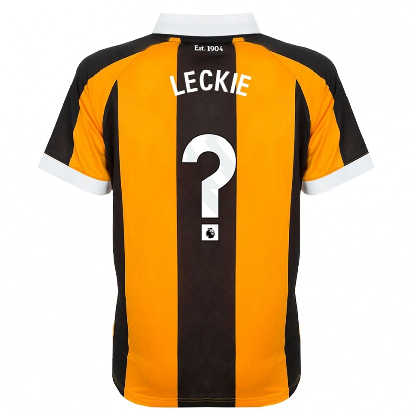 Danxen Criança Camisola Jack Leckie #0 Laranja Preto Branco Principal 2026/27 Camisa