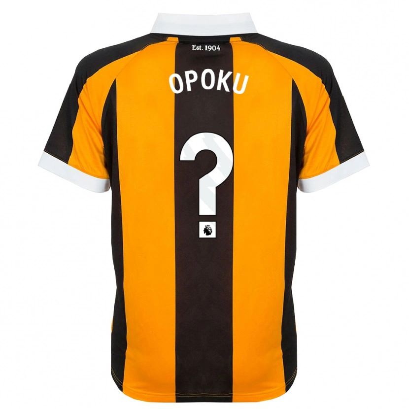 Danxen Criança Camisola Sam Opoku #0 Laranja Preto Branco Principal 2026/27 Camisa