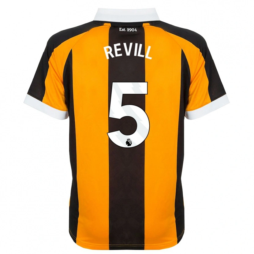 Danxen Criança Camisola Harry Revill #5 Laranja Preto Branco Principal 2026/27 Camisa