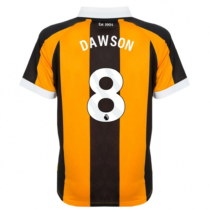 Danxen Criança Camisola Lucas Dawson #8 Laranja Preto Branco Principal 2026/27 Camisa