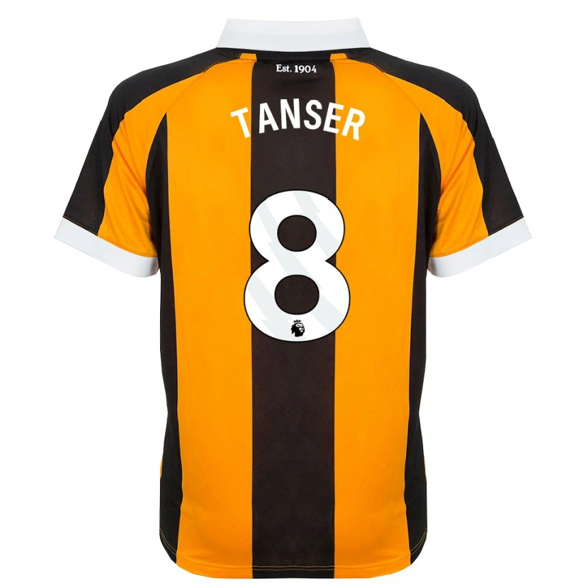 Danxen Criança Camisola Ellie Tanser #8 Laranja Preto Branco Principal 2026/27 Camisa
