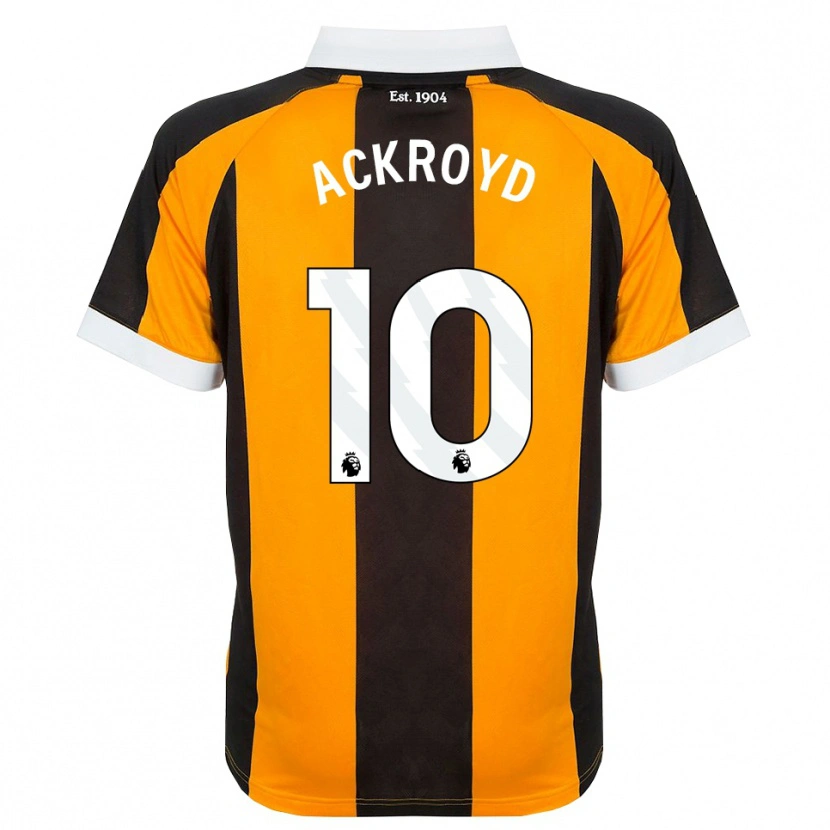 Danxen Criança Camisola Rachael Ackroyd #10 Laranja Preto Branco Principal 2026/27 Camisa