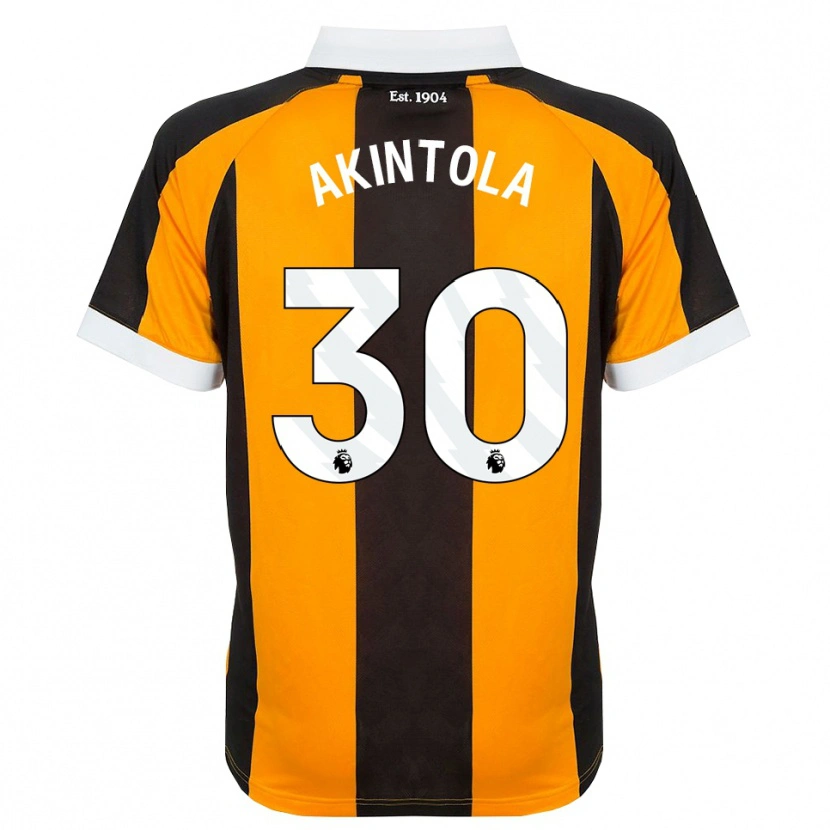 Danxen Criança Camisola David Akintola #30 Laranja Preto Branco Principal 2026/27 Camisa