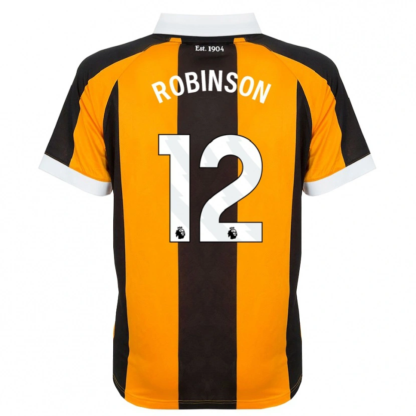 Danxen Criança Camisola Ben Robinson #12 Laranja Preto Branco Principal 2026/27 Camisa