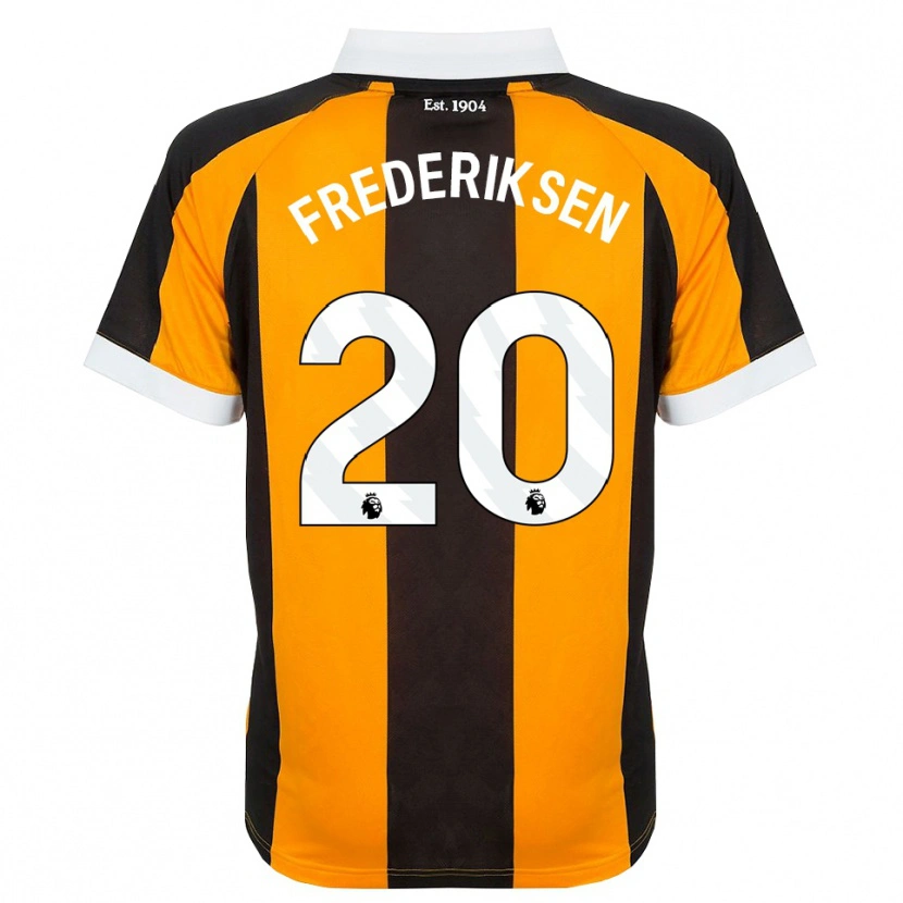 Danxen Criança Camisola Abbey Frederiksen #20 Laranja Preto Branco Principal 2026/27 Camisa