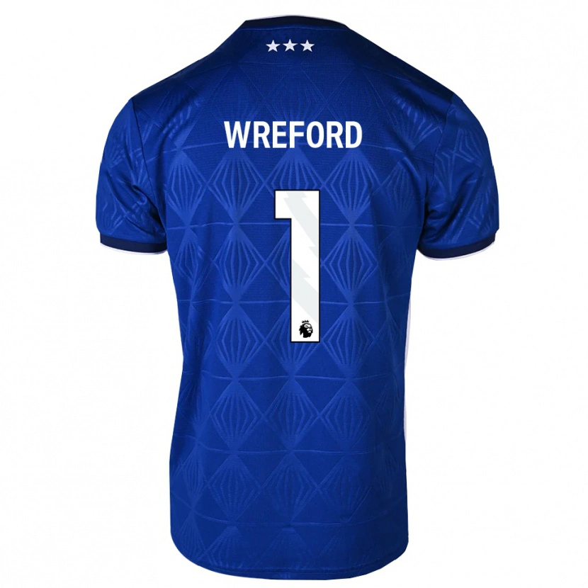 Danxen Criança Camisola Ruben Wreford #1 Azul Médio Branco Vermelho Principal 2026/27 Camisa