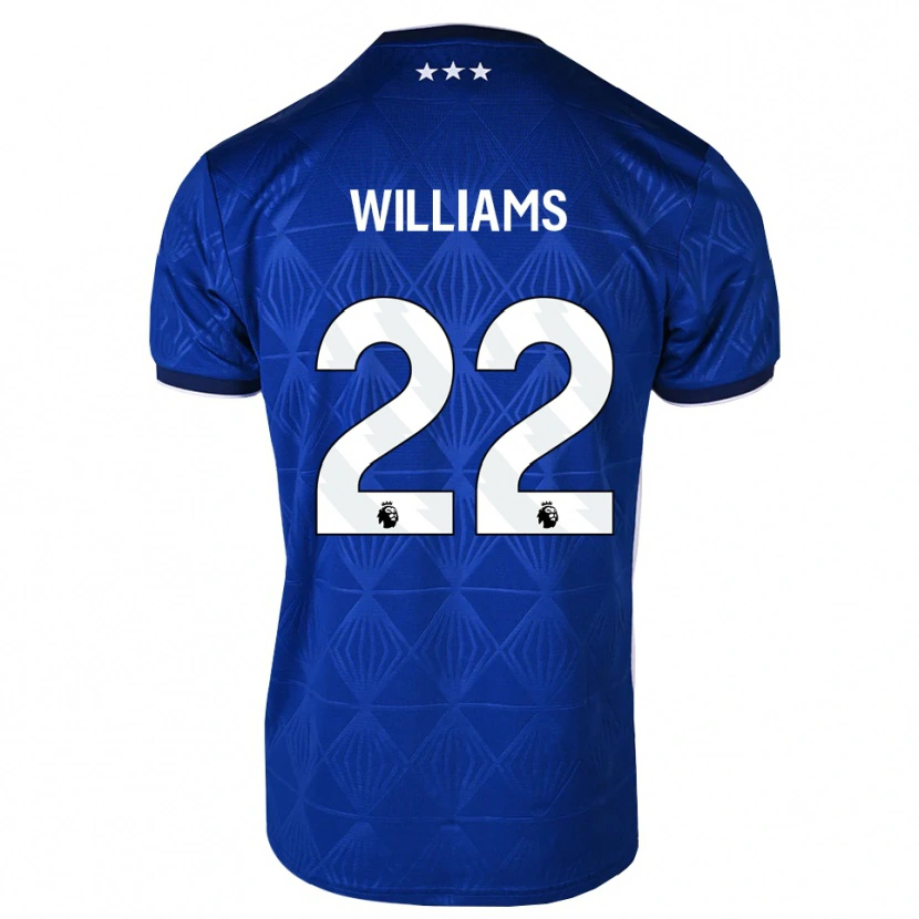 Danxen Criança Camisola Evie Williams #22 Azul Médio Branco Vermelho Principal 2026/27 Camisa