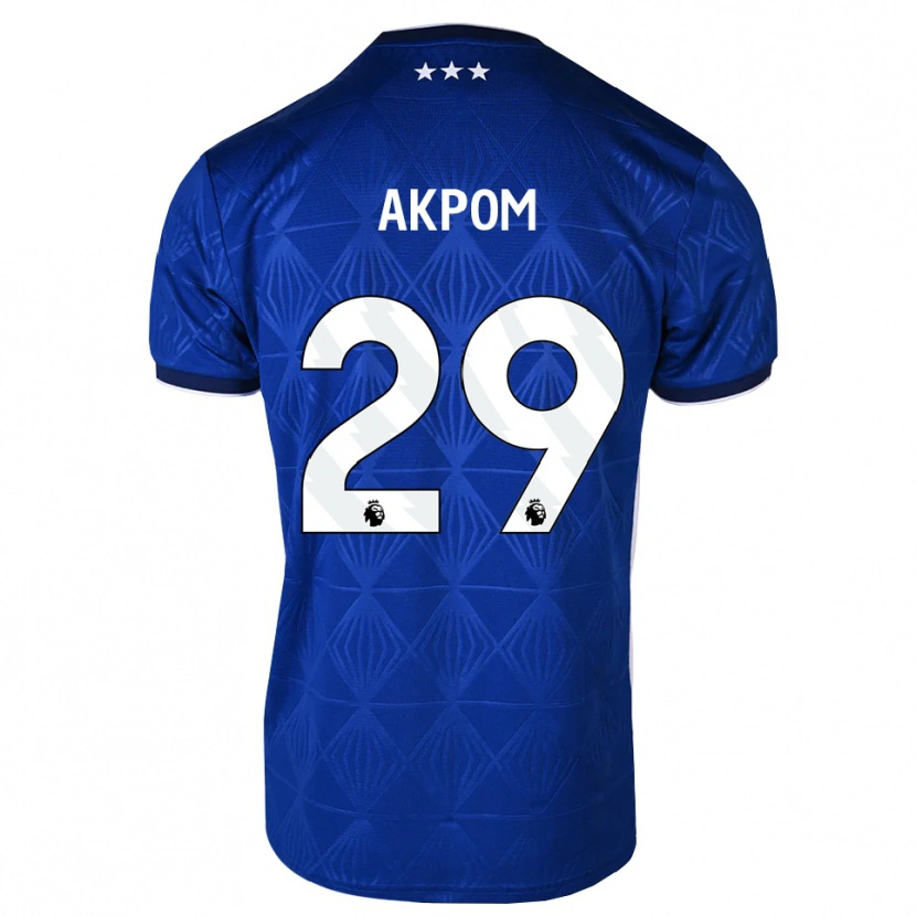 Danxen Criança Camisola Chuba Akpom #29 Azul Médio Branco Vermelho Principal 2026/27 Camisa