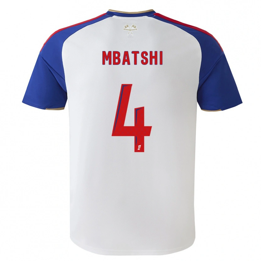 Danxen Criança Camisola Prince Mbatshi Mukuba #4 Azul Real Vermelho Branco Principal 2026/27 Camisa