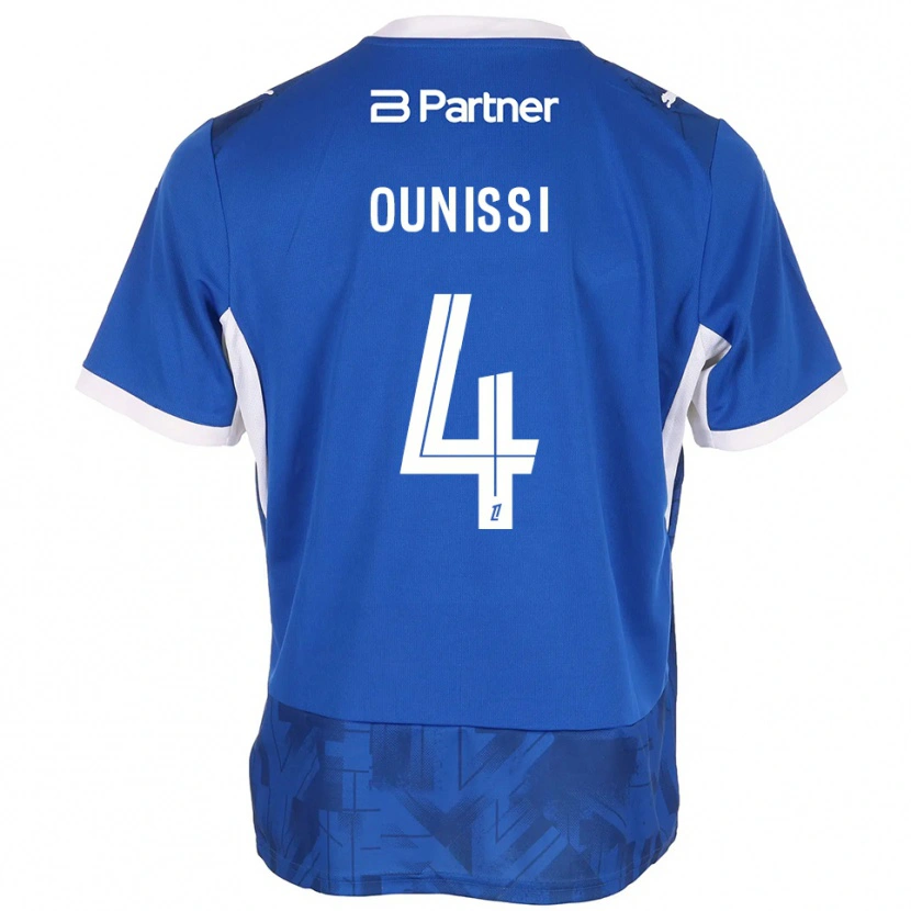 Danxen Criança Camisola Ilian Ounissi #4 Azul Médio Branco Principal 2026/27 Camisa