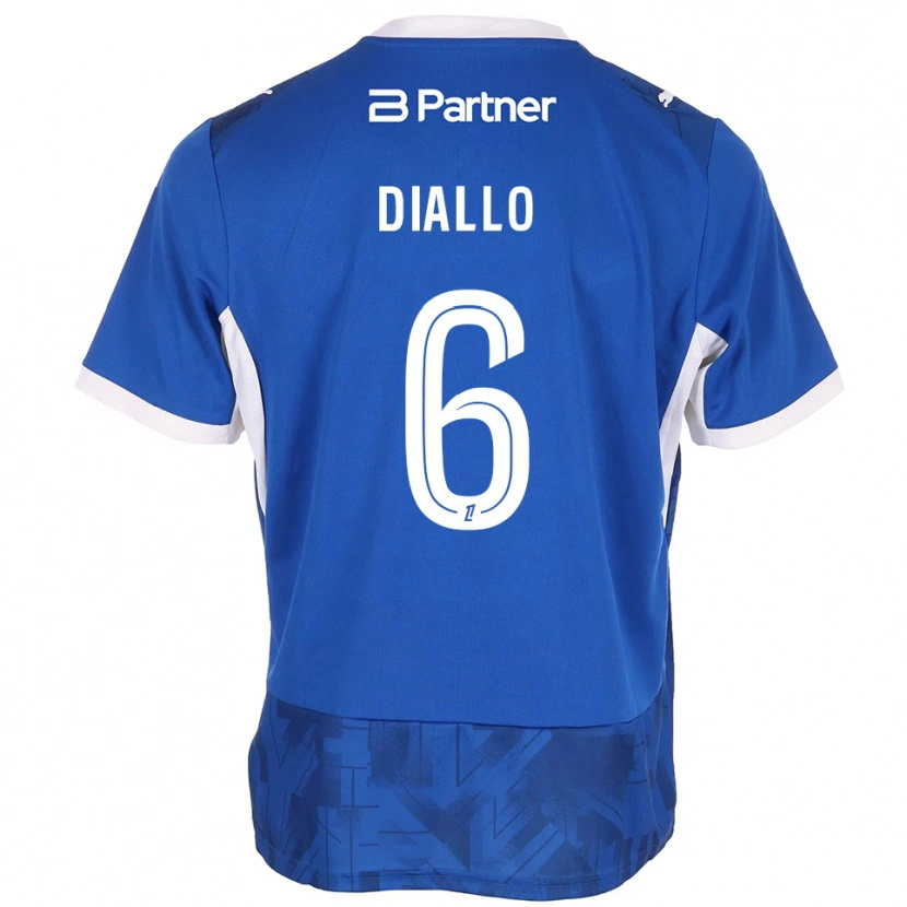 Danxen Criança Camisola Amadou Diallo #6 Azul Médio Branco Principal 2026/27 Camisa