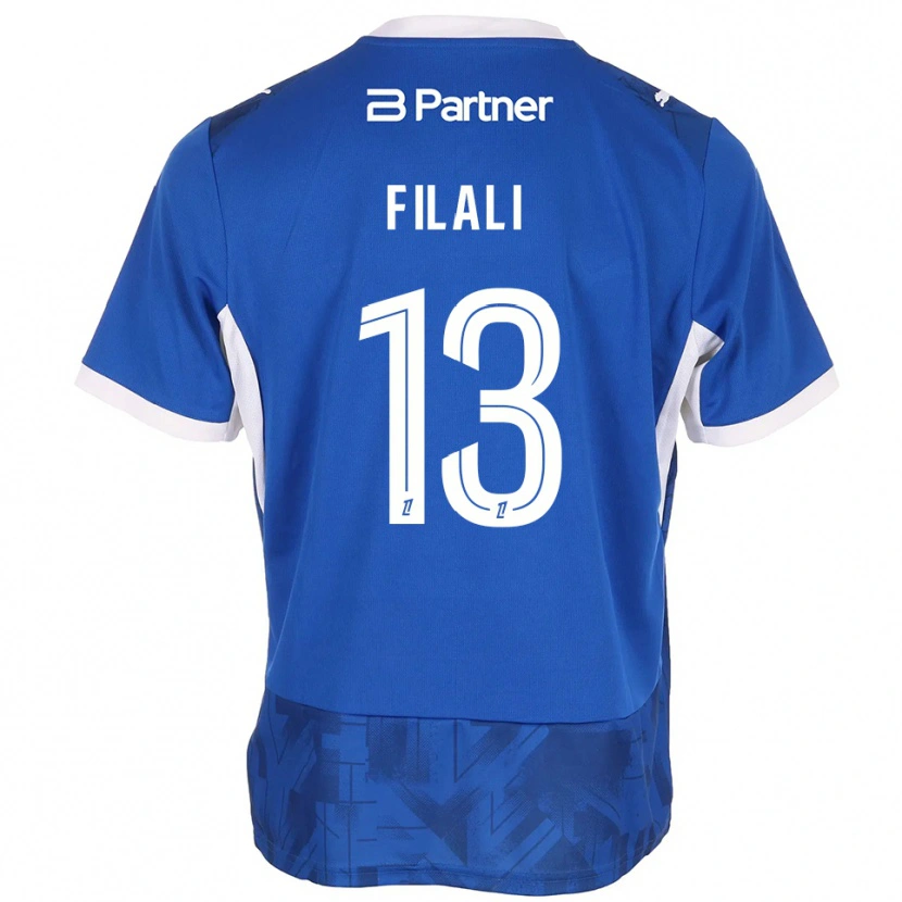 Danxen Criança Camisola Saad Filali #13 Azul Médio Branco Principal 2026/27 Camisa