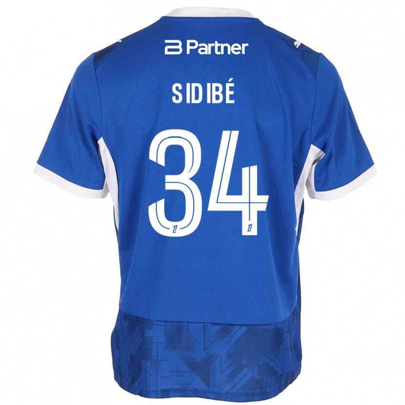 Danxen Criança Camisola Aly Sidibé #34 Azul Médio Branco Principal 2026/27 Camisa