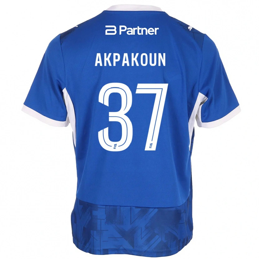 Danxen Criança Camisola Tom Akpakoun #37 Azul Médio Branco Principal 2026/27 Camisa