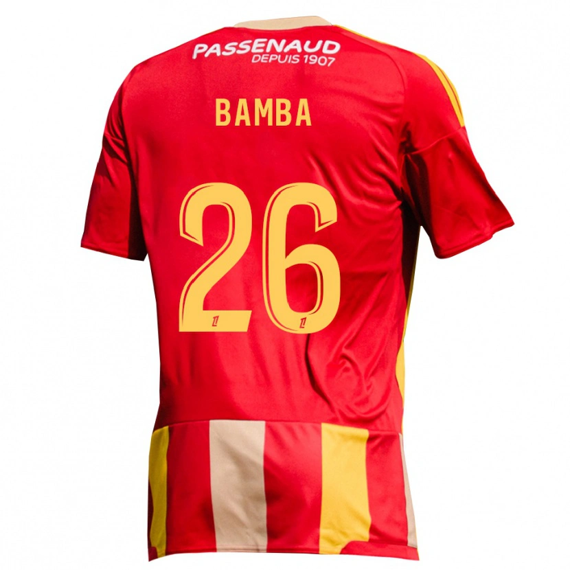 Danxen Criança Camisola Rayan Bamba #26 Amarelo Vermelho Verde Principal 2026/27 Camisa
