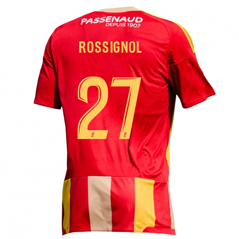 Danxen Criança Camisola Martin Rossignol #27 Amarelo Vermelho Verde Principal 2026/27 Camisa