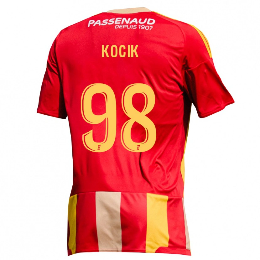 Danxen Criança Camisola Nicolas Kocik #98 Amarelo Vermelho Verde Principal 2026/27 Camisa
