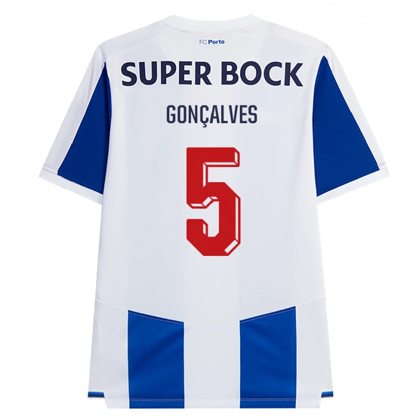Danxen Criança Camisola Martim Gonçalves #5 Azul Branco Vermelho Principal 2026/27 Camisa
