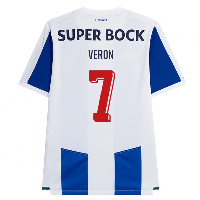 Danxen Criança Camisola Gabriel Veron #7 Azul Branco Vermelho Principal 2026/27 Camisa