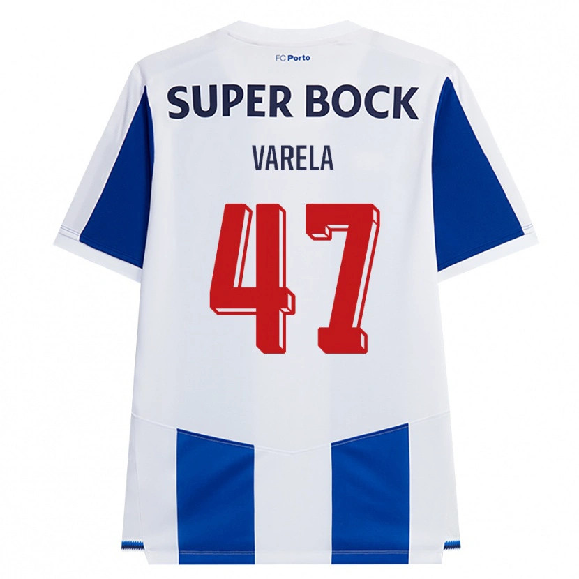 Danxen Criança Camisola Cardoso Varela #47 Azul Branco Vermelho Principal 2026/27 Camisa