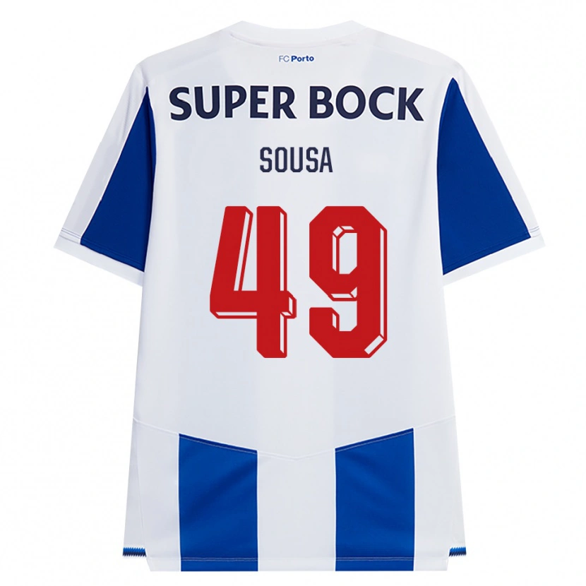 Danxen Criança Camisola Gonçalo Sousa #49 Azul Branco Vermelho Principal 2026/27 Camisa