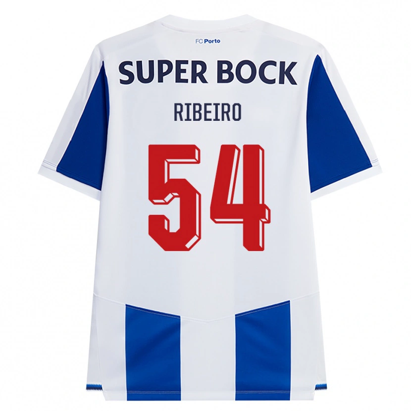 Danxen Criança Camisola António Ribeiro #54 Azul Branco Vermelho Principal 2026/27 Camisa