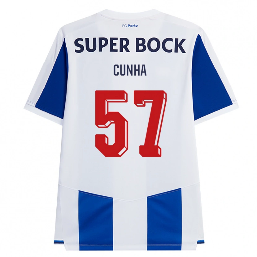 Danxen Criança Camisola Duarte Cunha #57 Azul Branco Vermelho Principal 2026/27 Camisa