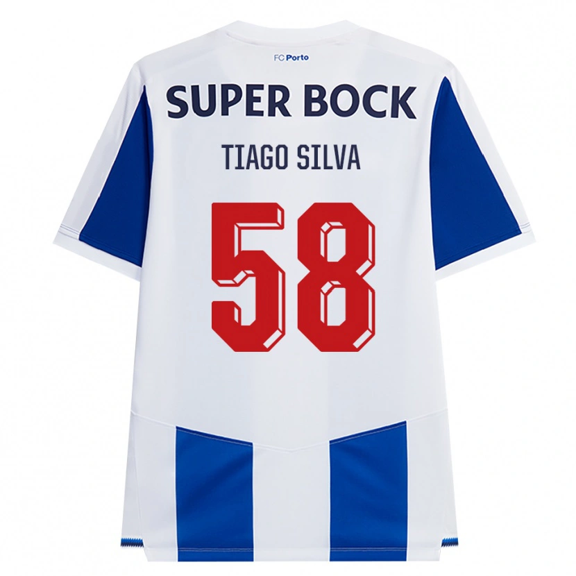 Danxen Criança Camisola Tiago Silva #58 Azul Branco Vermelho Principal 2026/27 Camisa