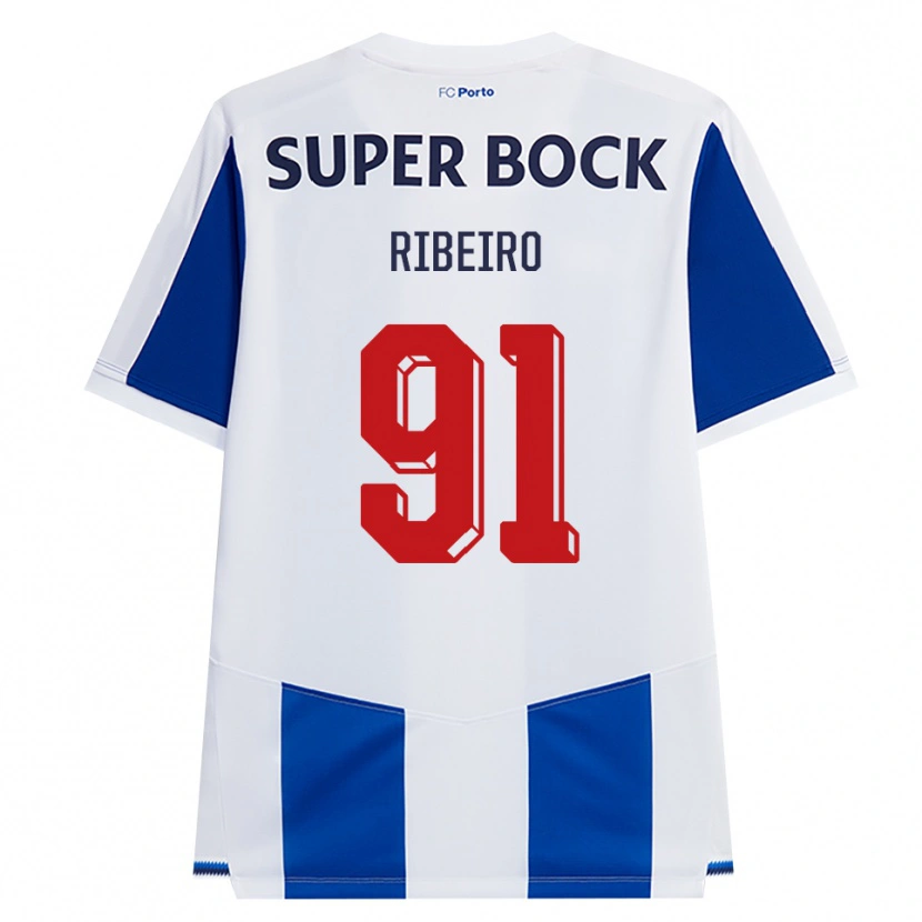 Danxen Criança Camisola Gonçalo Ribeiro #91 Azul Branco Vermelho Principal 2026/27 Camisa