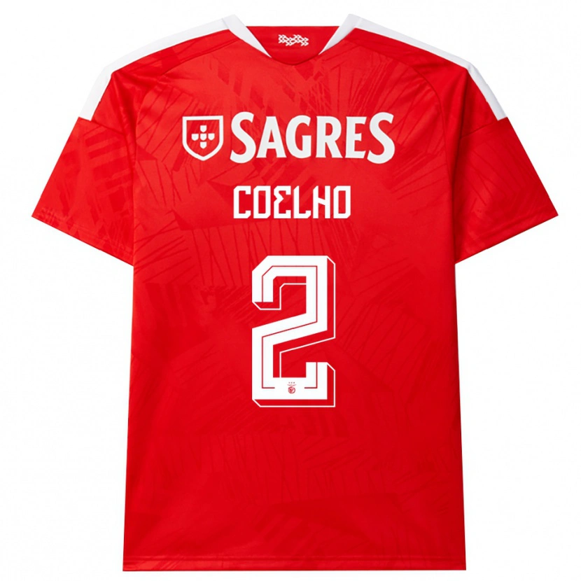 Danxen Criança Camisola Diogo Coelho #2 Vermelho Branco Amarelo Principal 2026/27 Camisa