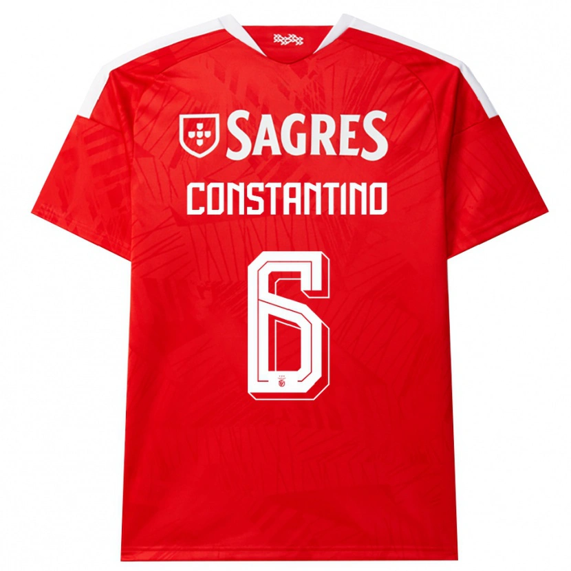 Danxen Criança Camisola Simão Constantino #6 Vermelho Branco Amarelo Principal 2026/27 Camisa