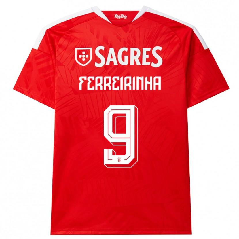 Danxen Criança Camisola Afonso Ferreirinha #9 Vermelho Branco Amarelo Principal 2026/27 Camisa