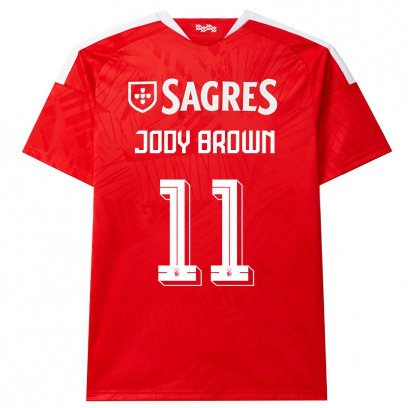 Danxen Criança Camisola Jody Brown #11 Vermelho Branco Amarelo Principal 2026/27 Camisa