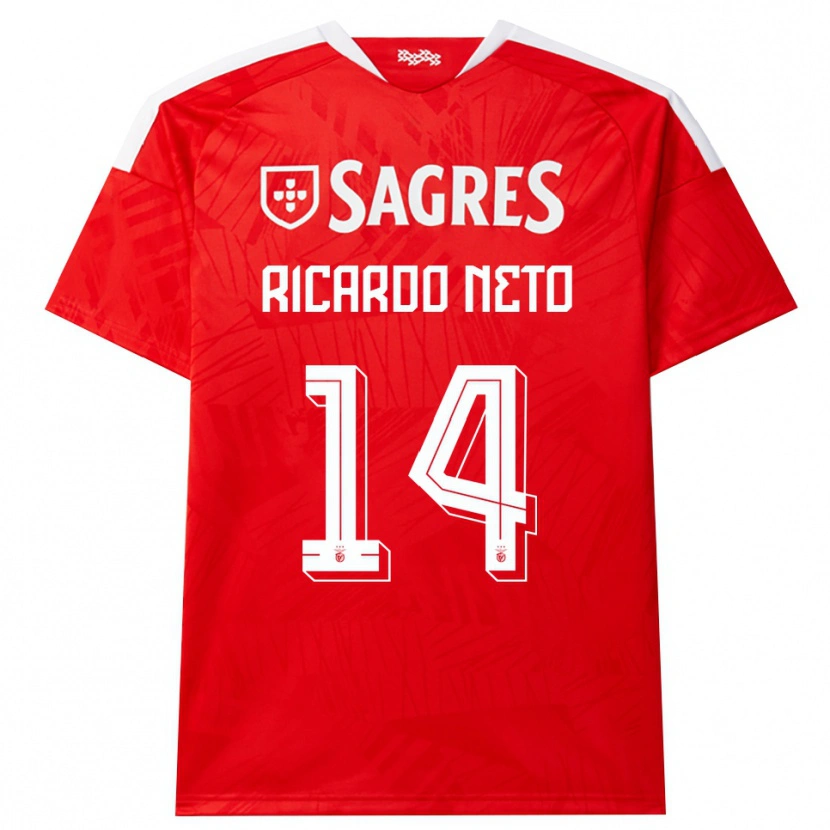 Danxen Criança Camisola Ricardo Neto #14 Vermelho Branco Amarelo Principal 2026/27 Camisa