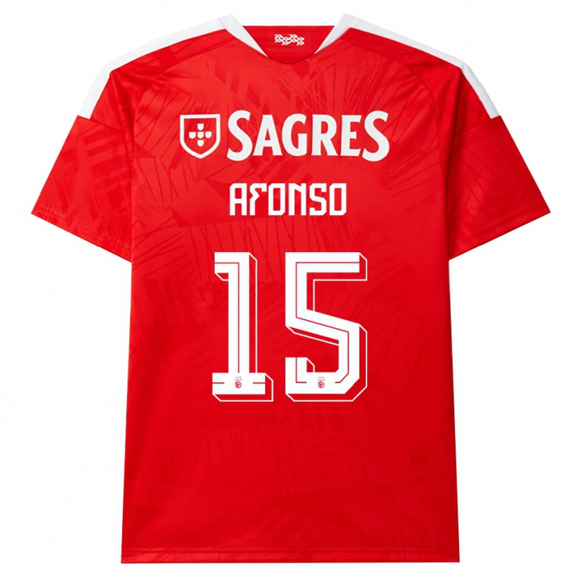 Danxen Criança Camisola Guilherme Afonso #15 Vermelho Branco Amarelo Principal 2026/27 Camisa