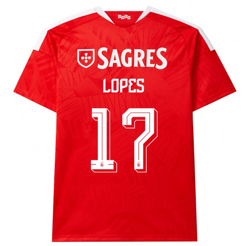 Danxen Criança Camisola Simão Lopes #17 Vermelho Branco Amarelo Principal 2026/27 Camisa
