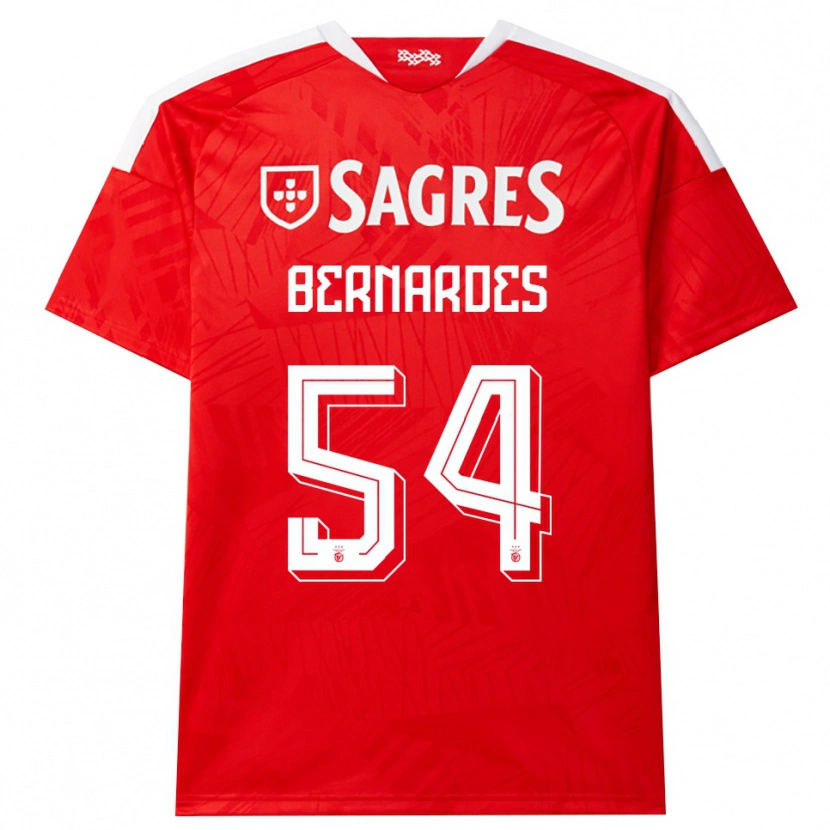 Danxen Criança Camisola Francisco Bernardes De Freitas Neto #54 Vermelho Branco Amarelo Principal 2026/27 Camisa