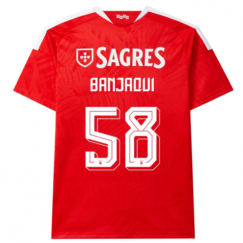 Danxen Criança Camisola Daniel Banjaqui #58 Vermelho Branco Amarelo Principal 2026/27 Camisa