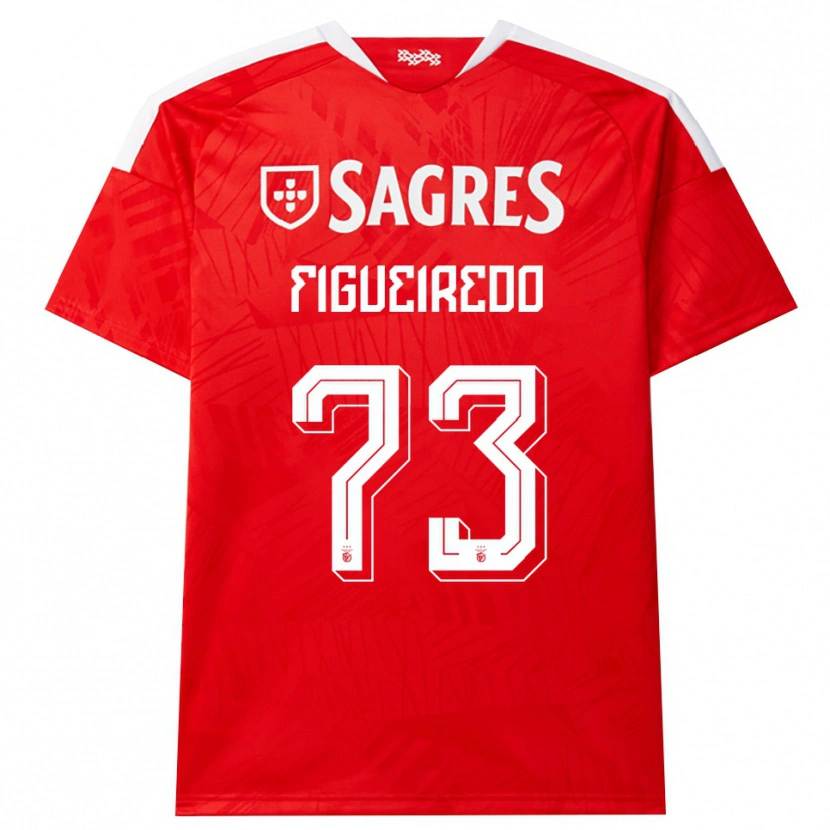 Danxen Criança Camisola Miguel Figueiredo #73 Vermelho Branco Amarelo Principal 2026/27 Camisa
