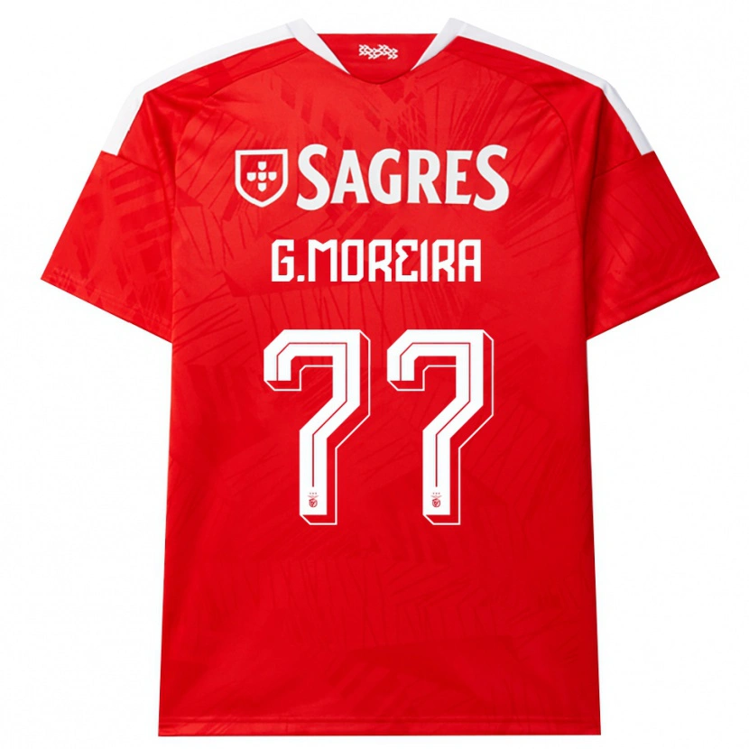 Danxen Criança Camisola Gonçalo Moreira #77 Vermelho Branco Amarelo Principal 2026/27 Camisa