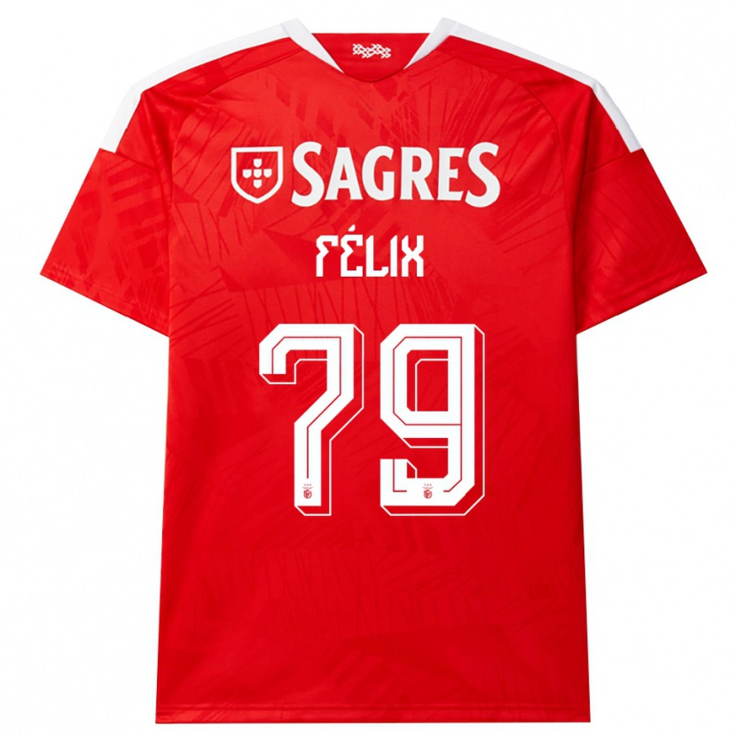 Danxen Criança Camisola Hugo Félix #79 Vermelho Branco Amarelo Principal 2026/27 Camisa