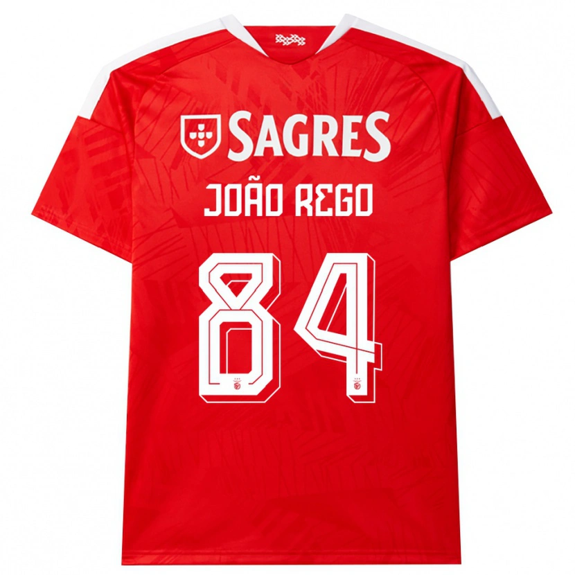 Danxen Criança Camisola João Rego #84 Vermelho Branco Amarelo Principal 2026/27 Camisa