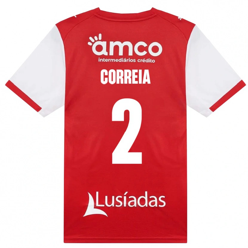 Danxen Criança Camisola Nuno Correia #2 Branco Vermelho Preto Principal 2026/27 Camisa
