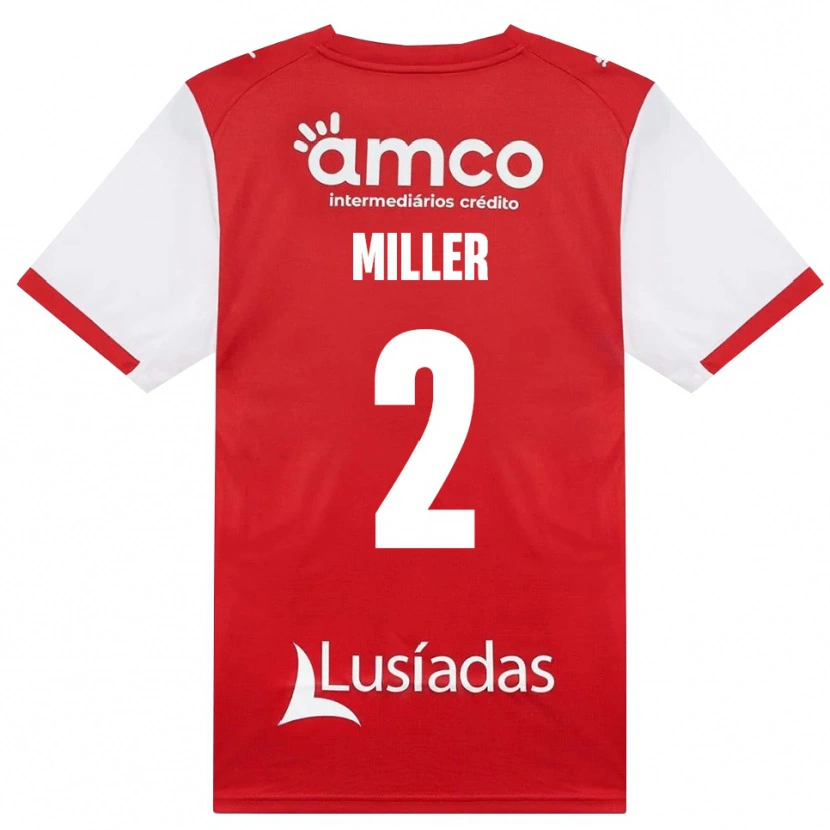 Danxen Criança Camisola Maria Miller #2 Branco Vermelho Preto Principal 2026/27 Camisa