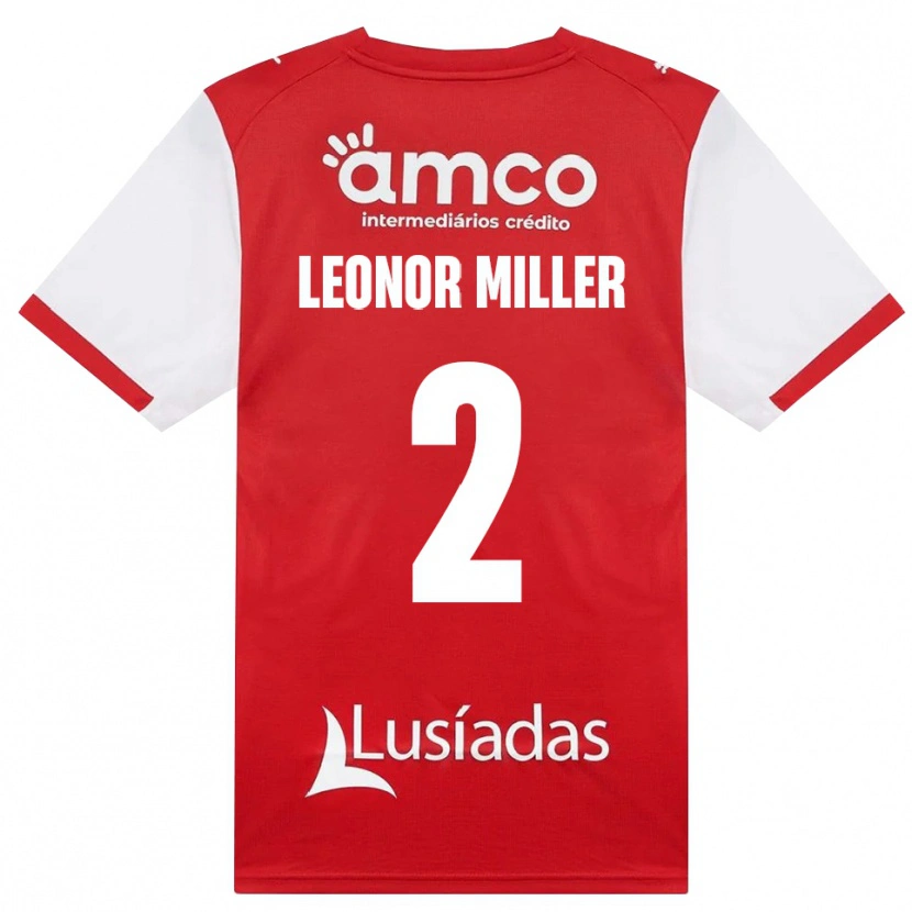 Danxen Criança Camisola Maria Leonor #2 Branco Vermelho Preto Principal 2026/27 Camisa
