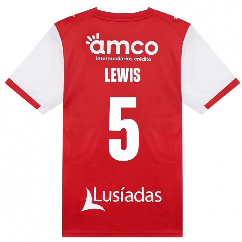 Danxen Criança Camisola Leah Lewis #5 Branco Vermelho Preto Principal 2026/27 Camisa