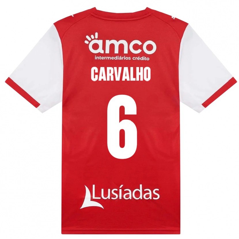 Danxen Criança Camisola Vítor Carvalho #6 Branco Vermelho Preto Principal 2026/27 Camisa